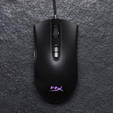 Black HyperX rgb gaming mouse