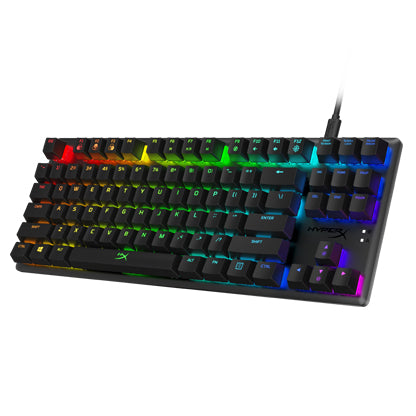Black HyperX RGB mechanical gaming keyboard