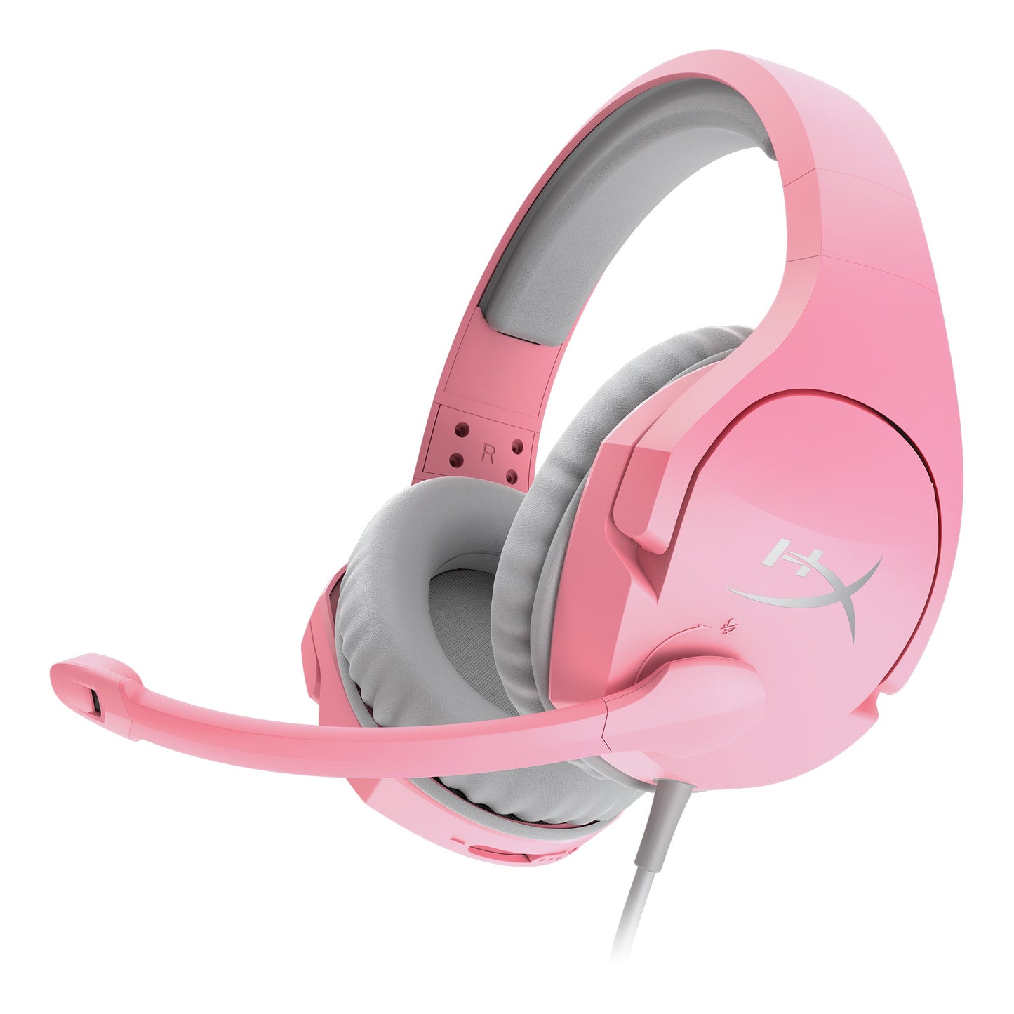 Pink HyperX gaming headset 