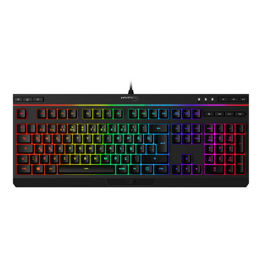 Black HyperX RGB gaming membrane keyboard