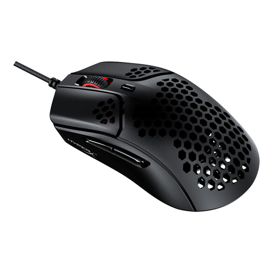Black HyperX rgb lightweight gaming mouse